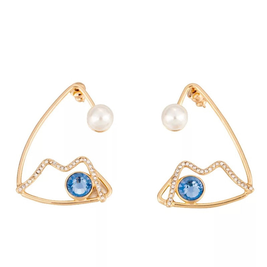 Luxury Tassel Charm Fashion Blue Eyes Earrings