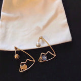 Luxury Tassel Charm Fashion Blue Eyes Earrings
