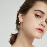 Luxury Tassel Charm Fashion Blue Eyes Earrings