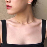 Paris Designer Jewelry Fashion Round Pearl Gold Color Dangle Earrings