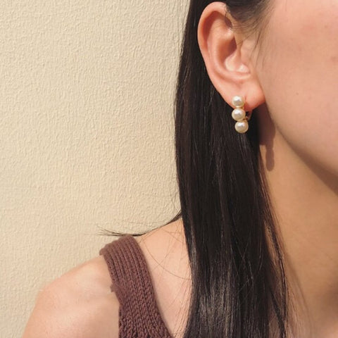 Paris Designer Jewelry Fashion Round Pearl Earrings Gold Color Dangle Earrings