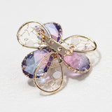 Rhinestone Crystal Brooch Hollow Out Collar Pin