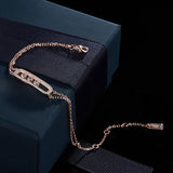 S925  Exquisite removable glossy personality pop style Silver Bracelet