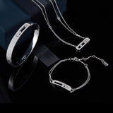 S925  Exquisite removable glossy personality pop style Silver Bracelet