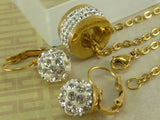 Gold Color Stainless steel earrings, pendants, necklaces jewelry sets SFFAAWBH