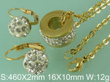 Gold Color Stainless steel earrings, pendants, necklaces jewelry sets SFFAAWBH