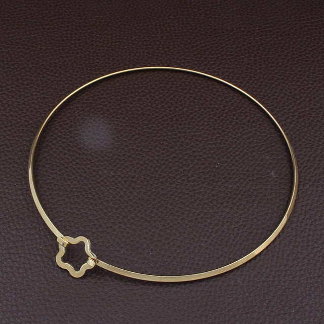 Hot stainless steel jewelry gold  color collar Style Fashion Necklaces