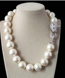 Huge 20mm Genuine White South Sea Shell imitation Pearl Necklace