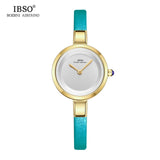 IBSO Genuine Leather Strap Quartz Watch Casual Bracelet Watch