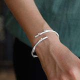 INATURE 925 Sterling Silver Bird on Branch Bracelet Bangles