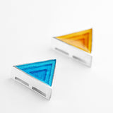 INATURE 925 Sterling Silver Blue Enamel Triangle Pendant Necklace