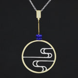 INATURE 925 Sterling Silver Chain Blue Lapis Lazuli Cloud Pendant Necklace