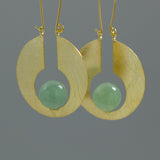 INATURE 925 Sterling Silver Creative Jewelry Fashion Red Coral Moon Drop Earrings