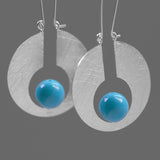 INATURE 925 Sterling Silver Creative Jewelry Fashion Red Coral Moon Drop Earrings