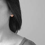 INATURE 925 Sterling Silver Elegant Coral Rose Flower Stud Earrings