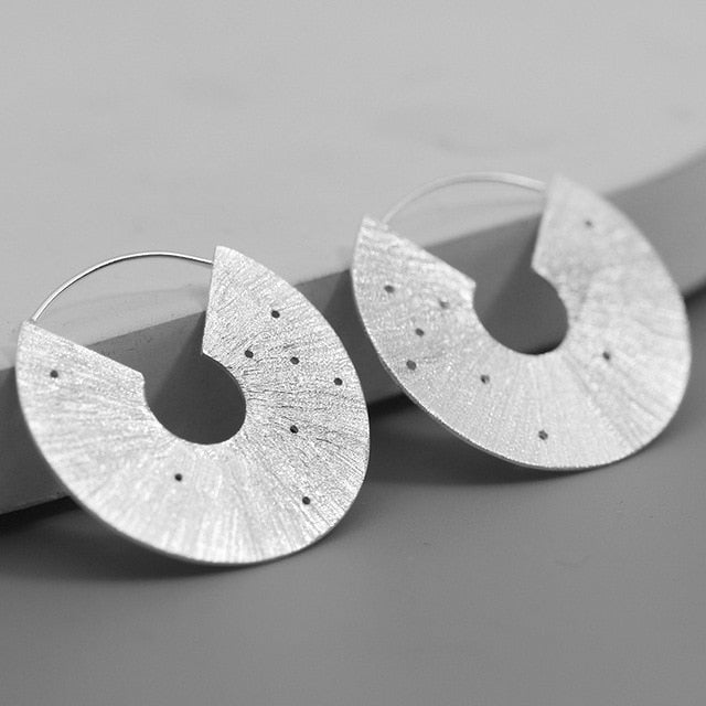 INATURE 925 Sterling Silver Fashion Big Circle Hoop Earrings