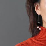 INATURE 925 Sterling Silver Fashion Blue Pink Ball Geometric Stud Earrings