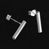 INATURE 925 Sterling Silver Fashion Geometric Bar Stud Earrings