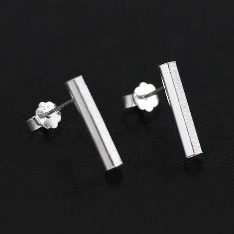 INATURE 925 Sterling Silver Fashion Geometric Bar Stud Earrings