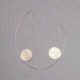 INATURE 925 Sterling Silver Fashion Geometric Wire Round Dangle Earrings