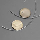 INATURE 925 Sterling Silver Fashion Geometric Wire Round Dangle Earrings