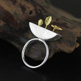 INATURE 925 Sterling Silver Fashion My Little Garden Open Finger Rings