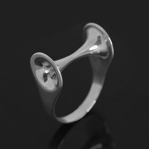 INATURE 925 Sterling Silver Fashion Wormhole Geometric Rings