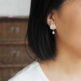 INATURE 925 Sterling Silver Freshwater Pearl Cute Owl Stud Earrings