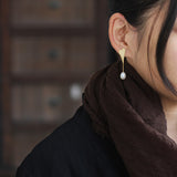 INATURE 925 Sterling Silver Freshwater Pearl Heart Drop Earrings