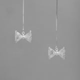 INATURE 925 Sterling Silver Geometric 3D Hourglass Punk Earrings