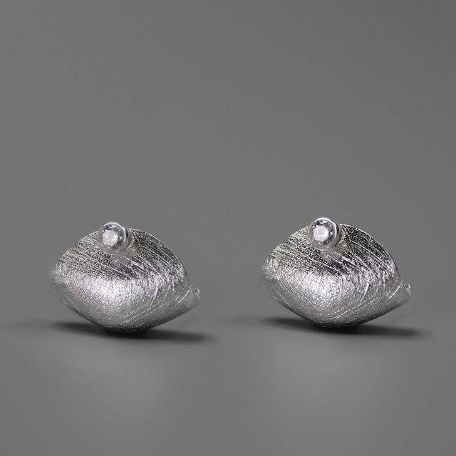 INATURE 925 Sterling Silver Gold Color Fashion Geometric Stud Earrings