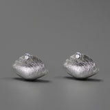 INATURE 925 Sterling Silver Gold Color Fashion Geometric Stud Earrings