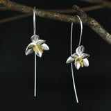 INATURE 925 Sterling Silver Handmade Fashion Jewelry Elegant Flower Earrings