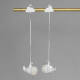 INATURE 925 Sterling Silver Happy Submarine Shell Earrings