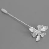 INATURE 925 Sterling Silver Iris Flower Brooches