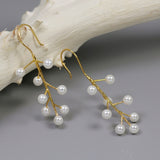 INATURE 925 Sterling Silver Jewelry Elegant Shell Pearl Earrings