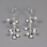 INATURE 925 Sterling Silver Jewelry Elegant Shell Pearl Earrings