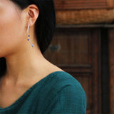 INATURE 925 Sterling Silver Jewelry Lapis Lazuli Tree Branch Long Dangle Earrings