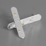 INATURE 925 Sterling Silver Jewelry Simple Line Geometric Earrings