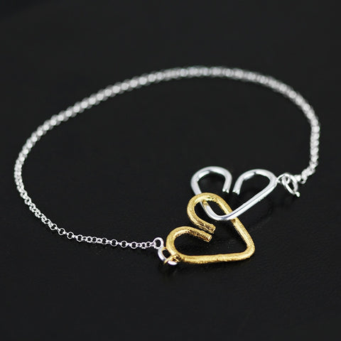 INATURE 925 Sterling Silver LOVE Heart Bracelets