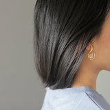 INATURE 925 Sterling Silver Lily of the Valley Flower Crystal Stud Earrings