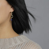 INATURE 925 Sterling Silver Minimalist Jewelry Natural Pearl Simple Geometric Stud Earrings