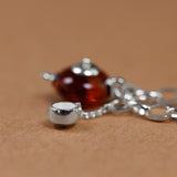 INATURE 925 Sterling Silver Natural Amber Teapot Charm Bracelet