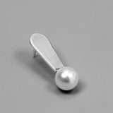 INATURE 925 Sterling Silver Natural Pearl Exclamation Point Brooch Pin