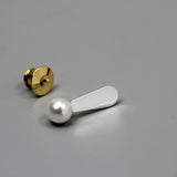 INATURE 925 Sterling Silver Natural Pearl Exclamation Point Brooch Pin