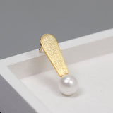 INATURE 925 Sterling Silver Natural Pearl Exclamation Point Brooch Pin