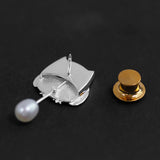 INATURE 925 Sterling Silver Natural Pearl Owl Brooches