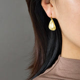 INATURE 925 Sterling Silver Natural Stone Rose Petals Flower Drop Earrings