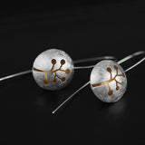 INATURE 925 Sterling Silver Passionate Cranberry Drop Earrings