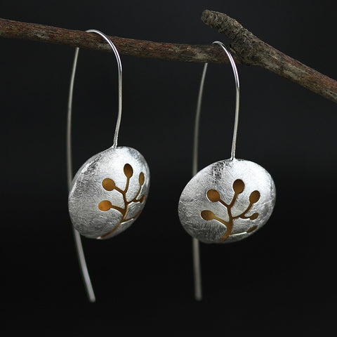 INATURE 925 Sterling Silver Passionate Cranberry Drop Earrings